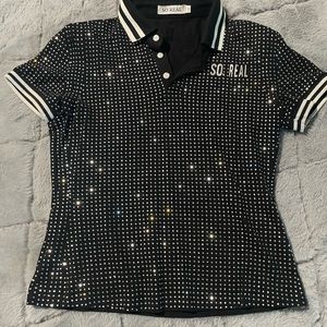 GSU Woo So Real Bling Polo Shirt